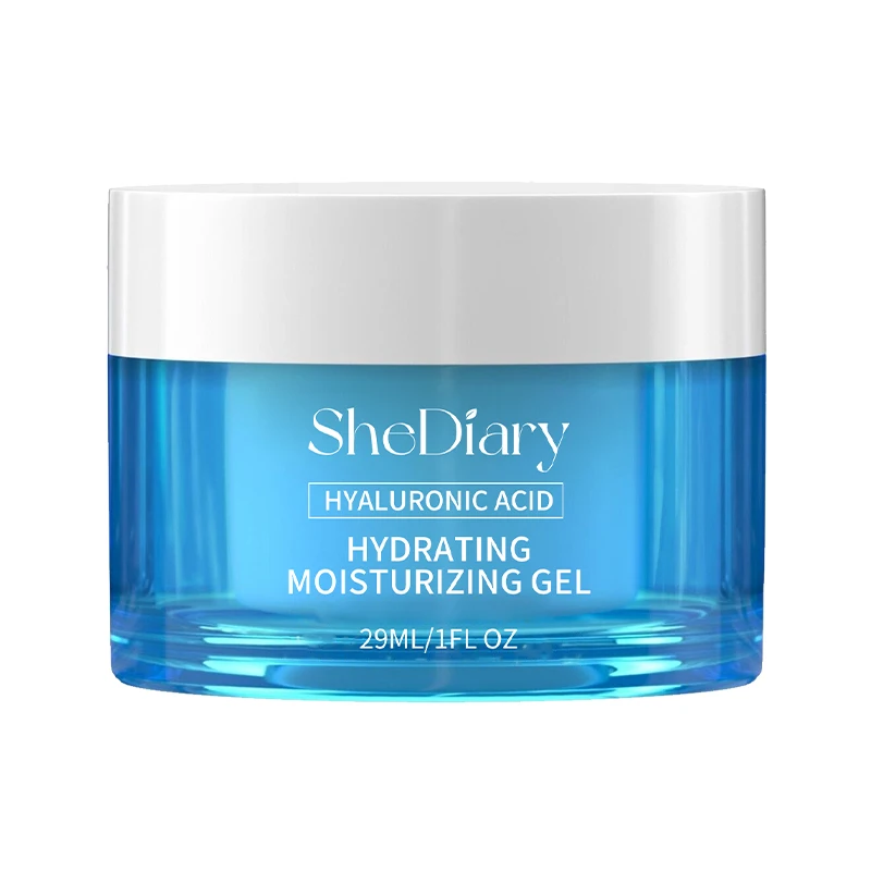 Gel de agua hidratante de ácido hialurónico personalizado Shediary, crema hidratante facial de uso diario para piel seca, crema facial sin aceite antienvejecimiento