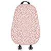 Linen leopard print seat cushion, pink backrest