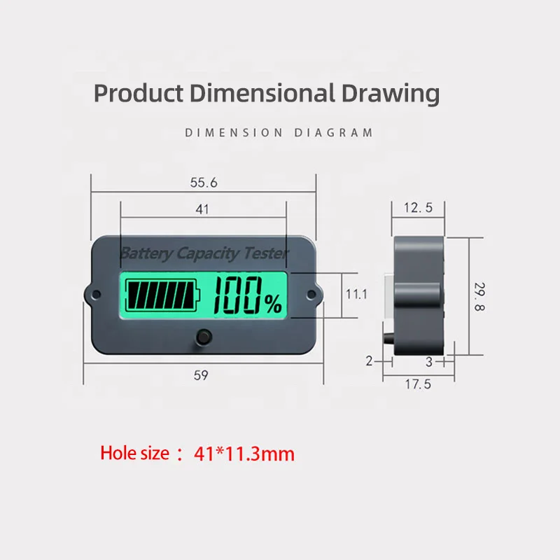 Baiway TY02K 80V50A High Precision Battery Monitor Charge and Discharge  Battery Level Indicator Battery Capacity Tester
