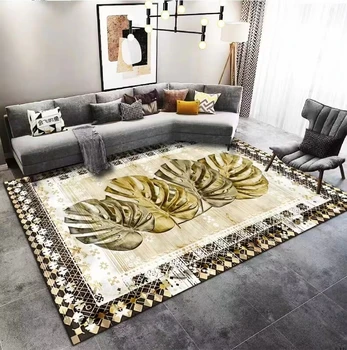 Modern New Customized Design Crystal Velvet Carpet Chinese Non Slip Digital Printing Living Room large area rugs and Carpets