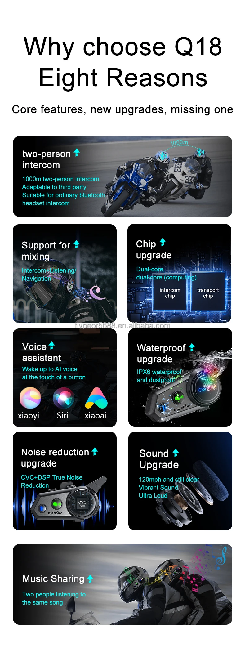 product tiypeor motorcycle intercom 1000 meter mesh bt intercom with music sharing helmet speaker headset intercom-2