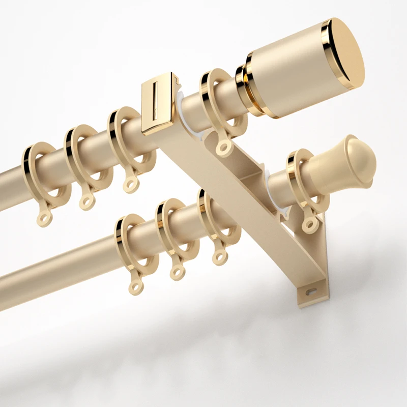 Heavy Duty Aluminum Metal Curtain Rod Accessories Poles Set With Bracket For Home Decor. Buy