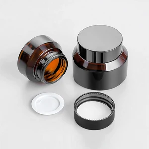 Factory Direct Sale High Quality and Low Price Amber 15g 30g 50g Cosmetic Glass Jar