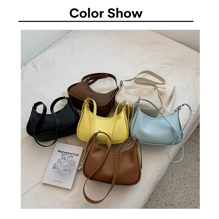 Classic Vegan Pu Leather Cloud Bag Lady Shoulder Crossbody Purse And