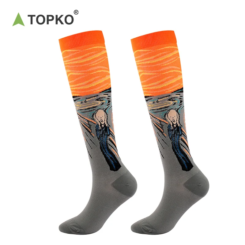 TOPKO, оптовая продажа, высококачественные нейлоновые мужские и женские Спортивные Компрессионные носки