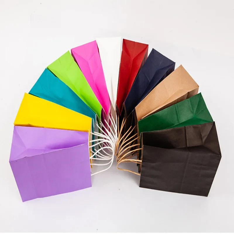 Kraft Paper Bags Paper Gift Bags With Handles Bulk Brown Bulk Medium