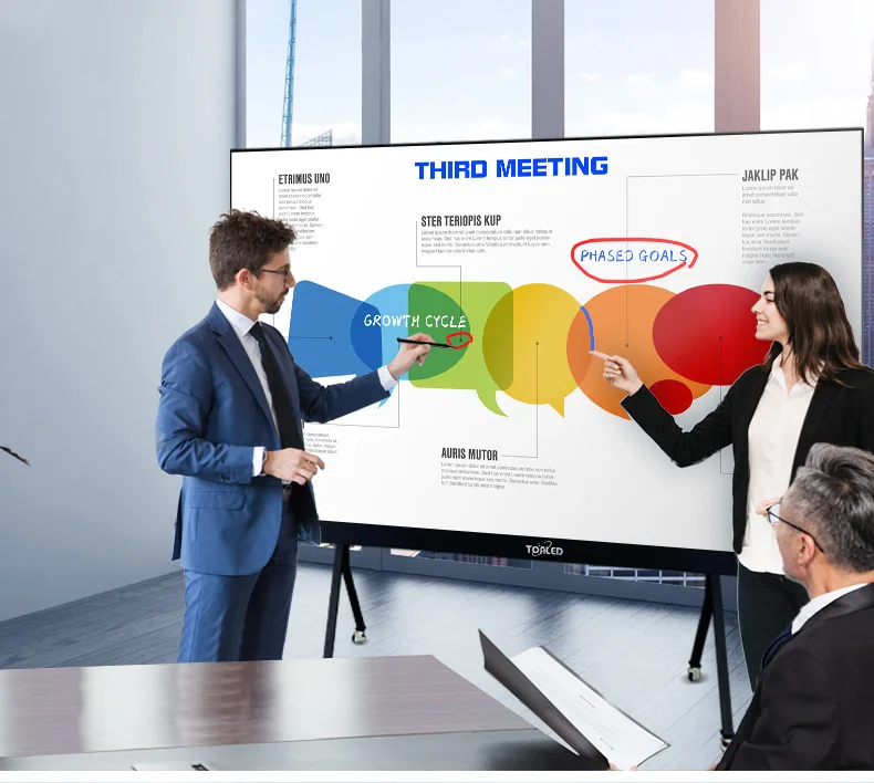 HD JMSX OEM 4K Android OPS 65 75 Inch Interactive Display Smart Board 65 Inch Interactive Smart Board Touch Whiteboard