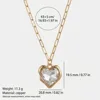 Gold plated heart-shaped necklace