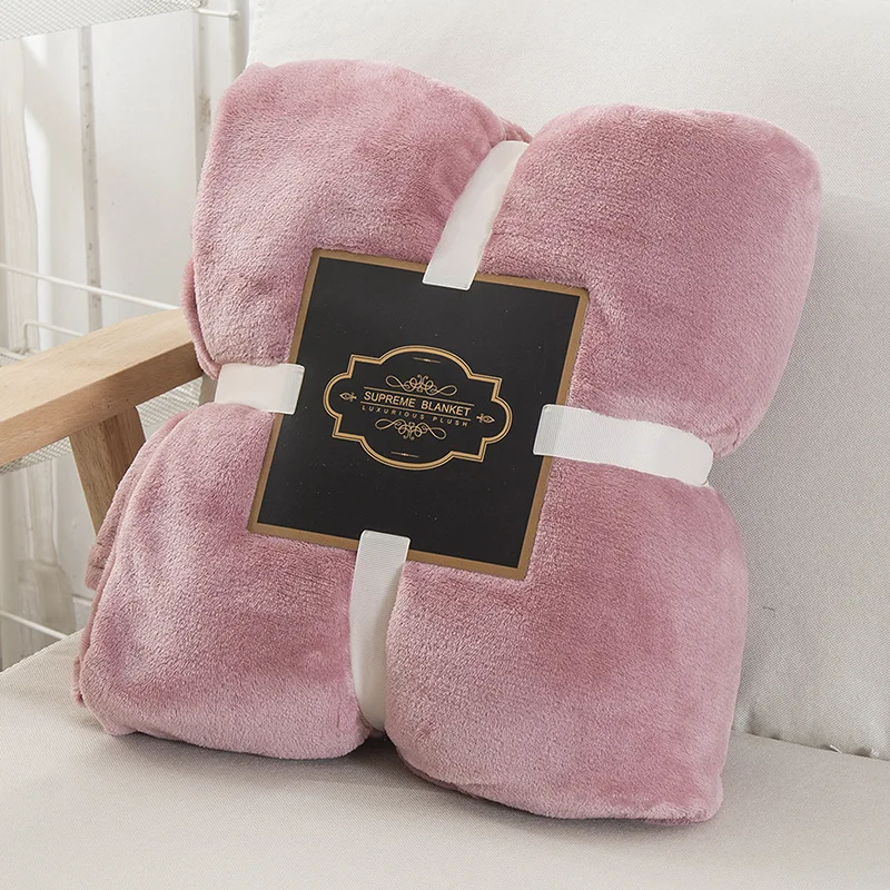 Aoyatex Custom Solid Flannel Fleece Blanet Designer Blanket Luxury Soft Warm  Blanket for Sofa