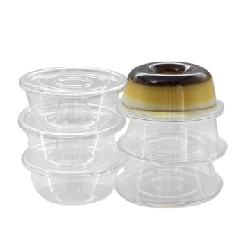 High Quality Clear Food Grade Round Plastic Pudding Cake Packaging Box With Lid Custom Wholesale