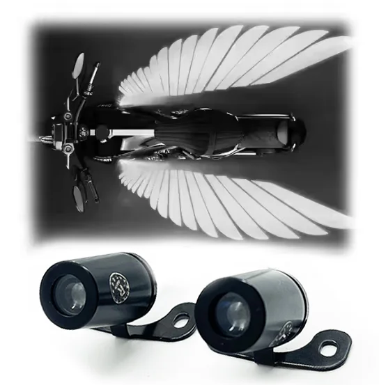 【新品未使用】アールグラージュ/Wing of Victoryライト・保証書付き Most Popular IP67 Waterproof Motorcycle Projection Light - Angel