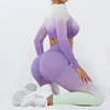 Pantalón morado-verde de manga larga