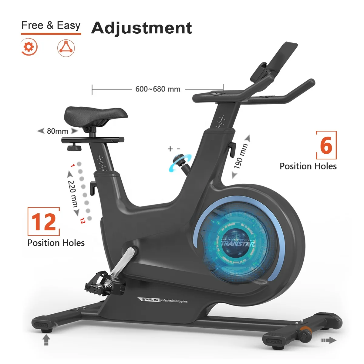Bicicleta estática profesional de Spinning para interiores, bici de  ejercicio magnética para gimnasio en casa