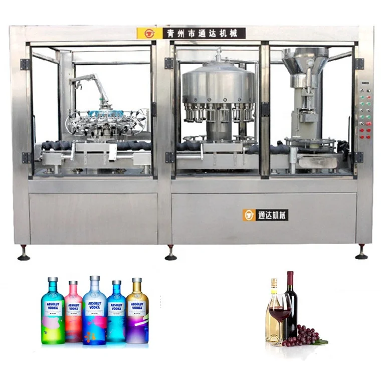 Triblock Rinser Filler Capper 3 in 1 for Liquid Liquor