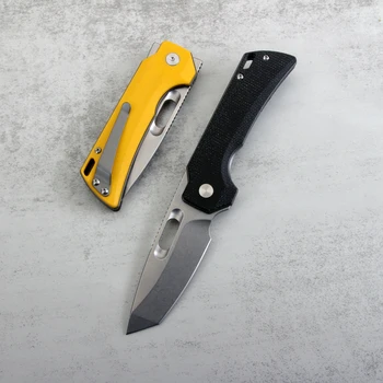 2023 New Arrival Durable 14C28N Blade Kizer Style G10 Micarta Handle EDC Camping Folding Knife