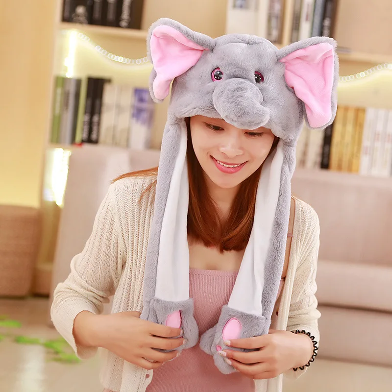 Different Styles Plush Animal Hat with Movning Ears