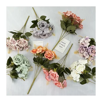 Wholesale Vintage Artificial Rose Bulk Wedding Party & Home Decorations Reception Rose Flower for Mother's Day