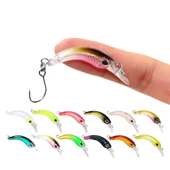 New 1.2g 4cm Mini Floating Minnow Insect Bait Fishing Lure Unprinted Hard ABS Artificial Crankbait Wobbler Saltwater Fish Carp – Minnow – view 2
