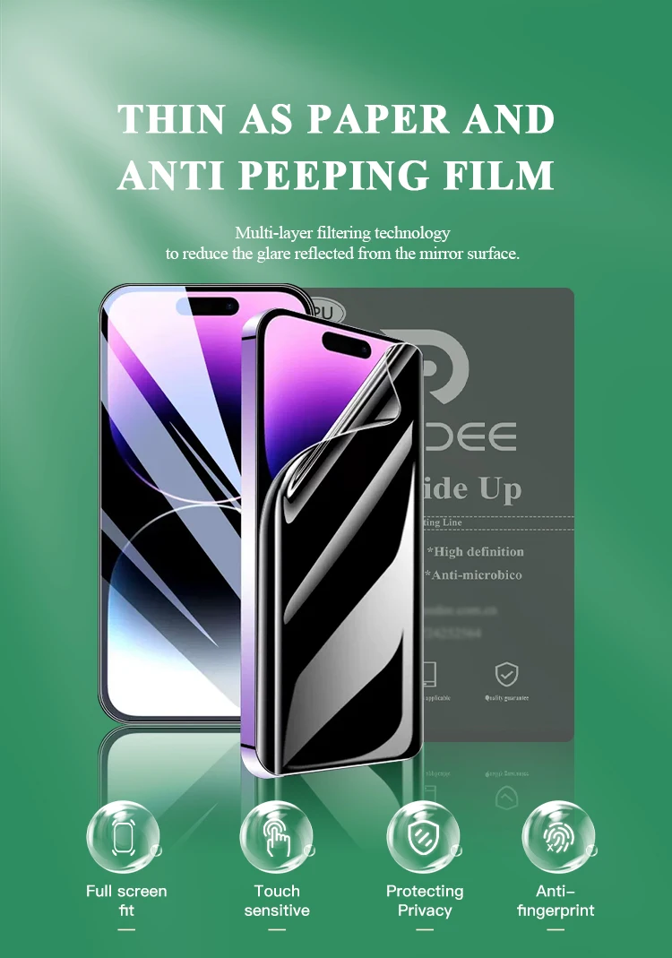 Antispy 8 In 1 Hydrogel Matte Film Phone Protector Screen Tpu Film
