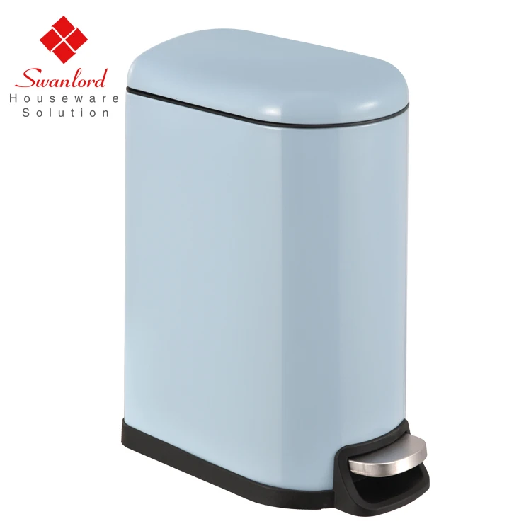 Eco-friendly Metal Foot Pedal Trash Can In Cute Colors For Household ...