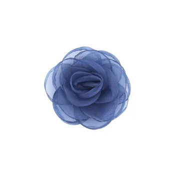 7cm Organza burnt edge chiffon rose flower DIY head flower corset hair accessories shoes and hats clothing accessories
