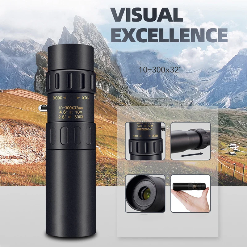 30x25 Metal Telescopic Zoom Monocular Telescope for Outside Activities