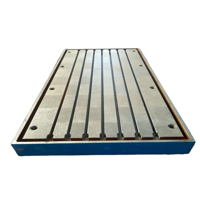 CNC Machine Tool Cast Iron Work Platform Inspection t Slots Worktable Surface Plate Platform