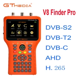 Gtmedia V8 finder pro dvb-s2 dvb-t2 dvb-c аналоговая камера высокого разрешения atsc-c h.265 спутниковый finder метр комбинированный измеритель лучше satlink ws-6933 vf-6800