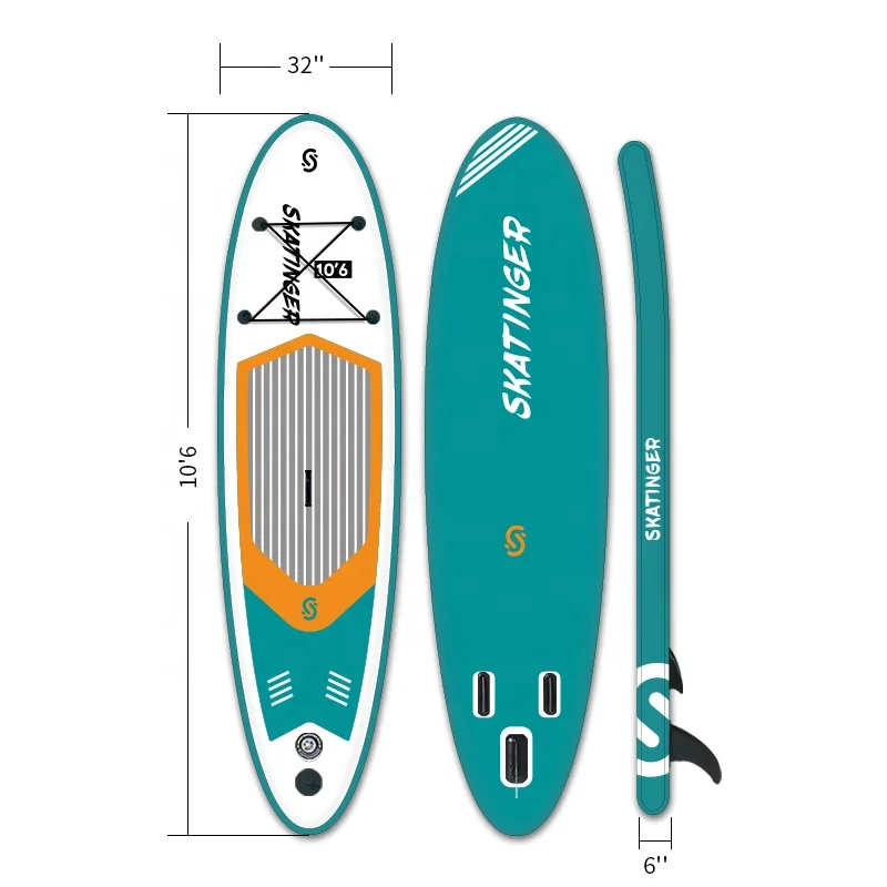 SKATIGER 10'6 Unisexインフレータブルスタンドアップパドル