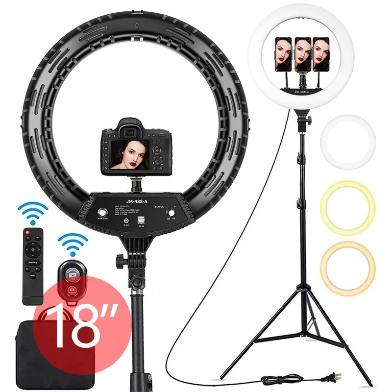 JUNNX 10 дюймов 18 дюймов 21 дюйм кольцевой светильник сердце RGB 6 8 12 13 14 16 20 10 21 18 дюймов макияж светодиодный кольцевой светильник Seflie со штативом