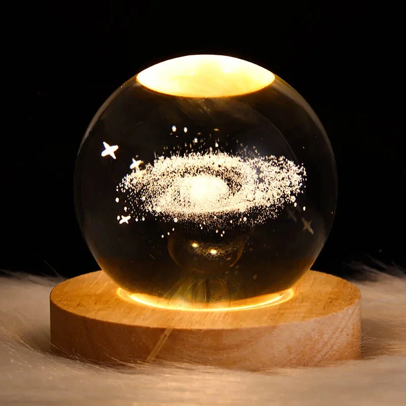 3d Art Crystal Ball Night Lamp Luminous Crystal Ball Decoration Led ...