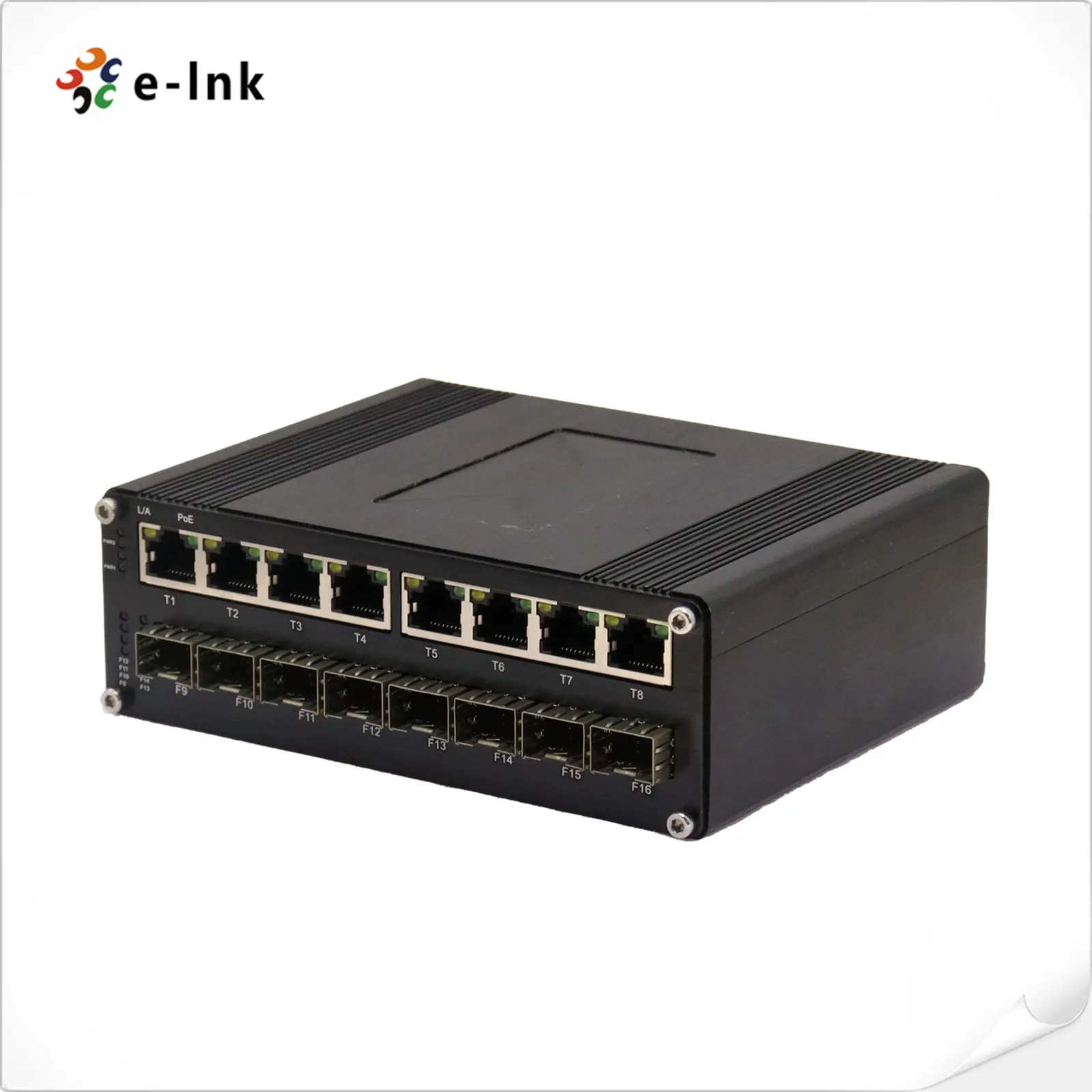Industrial 8 Port Gigabit Managed Ethernet Switch 8 X SFP 8 X GE PoE Network Switch Layer 2+ Managed