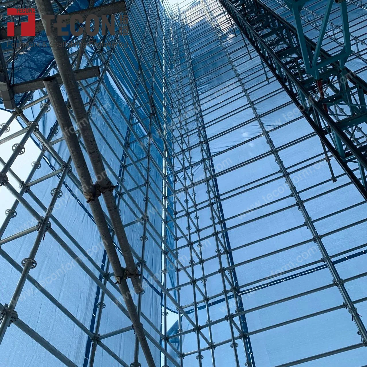 TECON Metal Ringlock Scaffolding for Building Construction Hot Dip Galvanized Shoring Bridge Scaffold Tower System