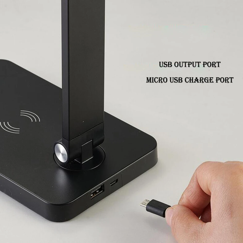 LED Table Lamp Eye-Caring Desk Lamps Natural Light Protects Eyes 5 Modes 5 Brightness Levels Touch Control Adjustable