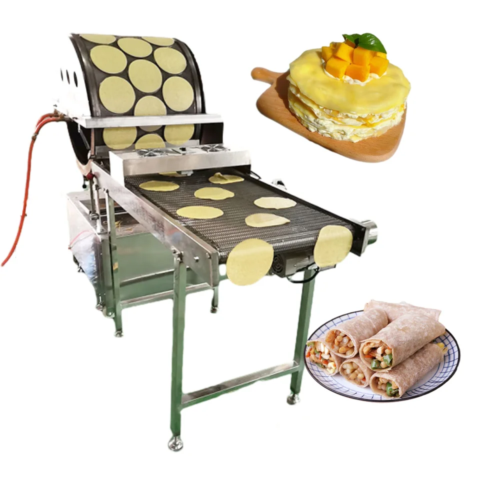 Automatic Injera Crepe Spring Roll Machine Idli Dosa Batter Paste Egg Roll Maker Machine Lumpia Wrapper Making Machine Price