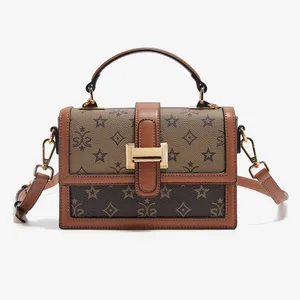 High-quality custom luxury ladies pu pvc leather square shoulder bag handbags private brand crossbody bag handbags for women