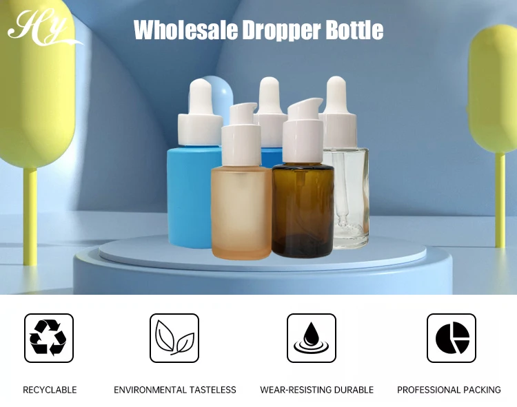 White Cap Essential Oil Dropper Bottles With Rubber Pipette 5ml 10ml 15ml