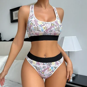 High Quality Fashion Style Push up Floral Bra and Panty Set