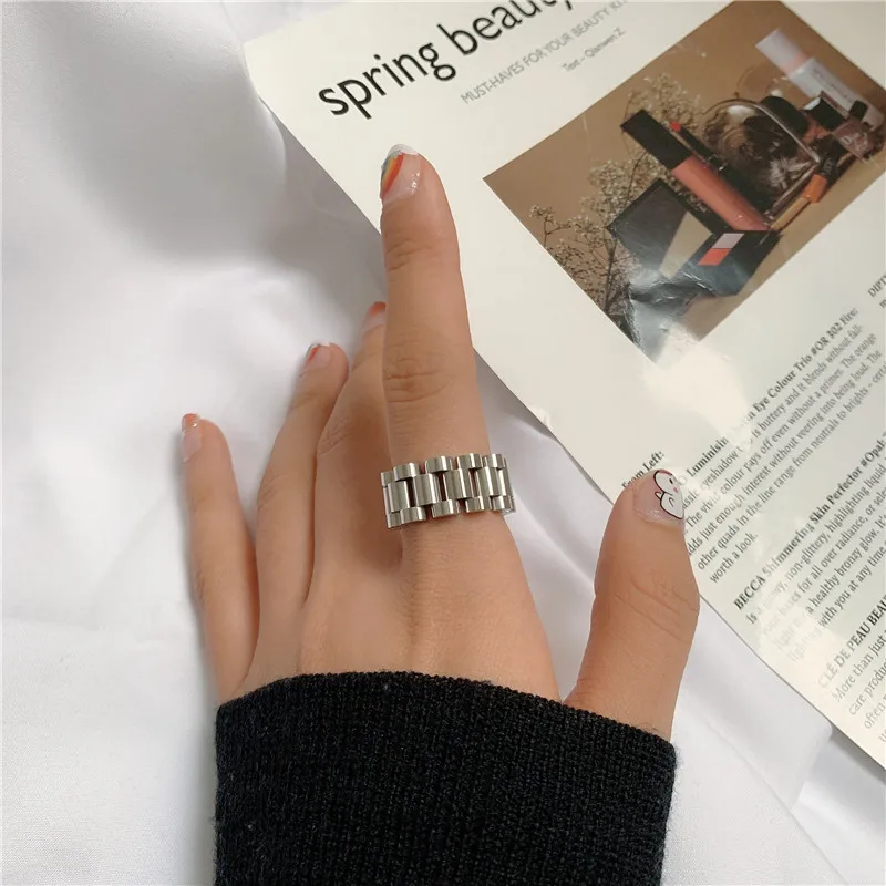 Feiling Mechanical Style Link Chain Index Finger Rings