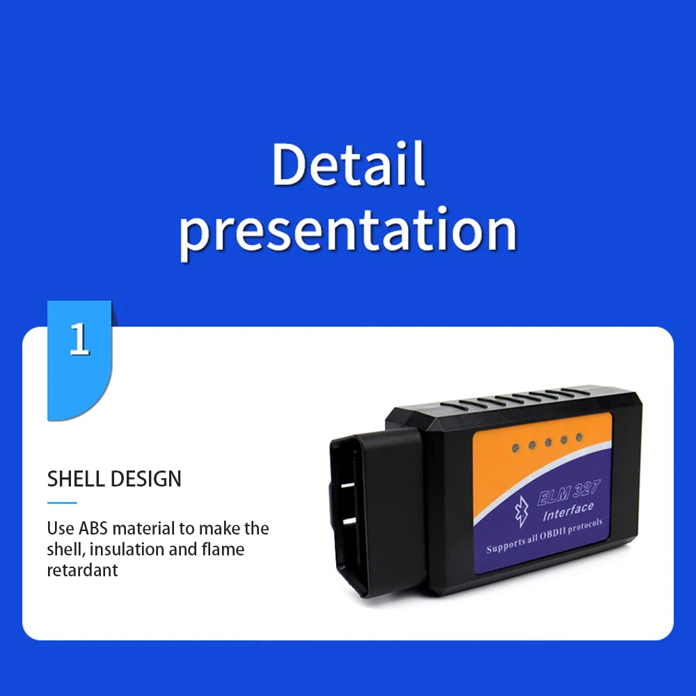 OBD Mini ELM327 OBD2 Bluetooth Auto Scanner OBDII 2 Car ELM 327 Tester Diagnostic Tool for Android Windows IOS - view 5