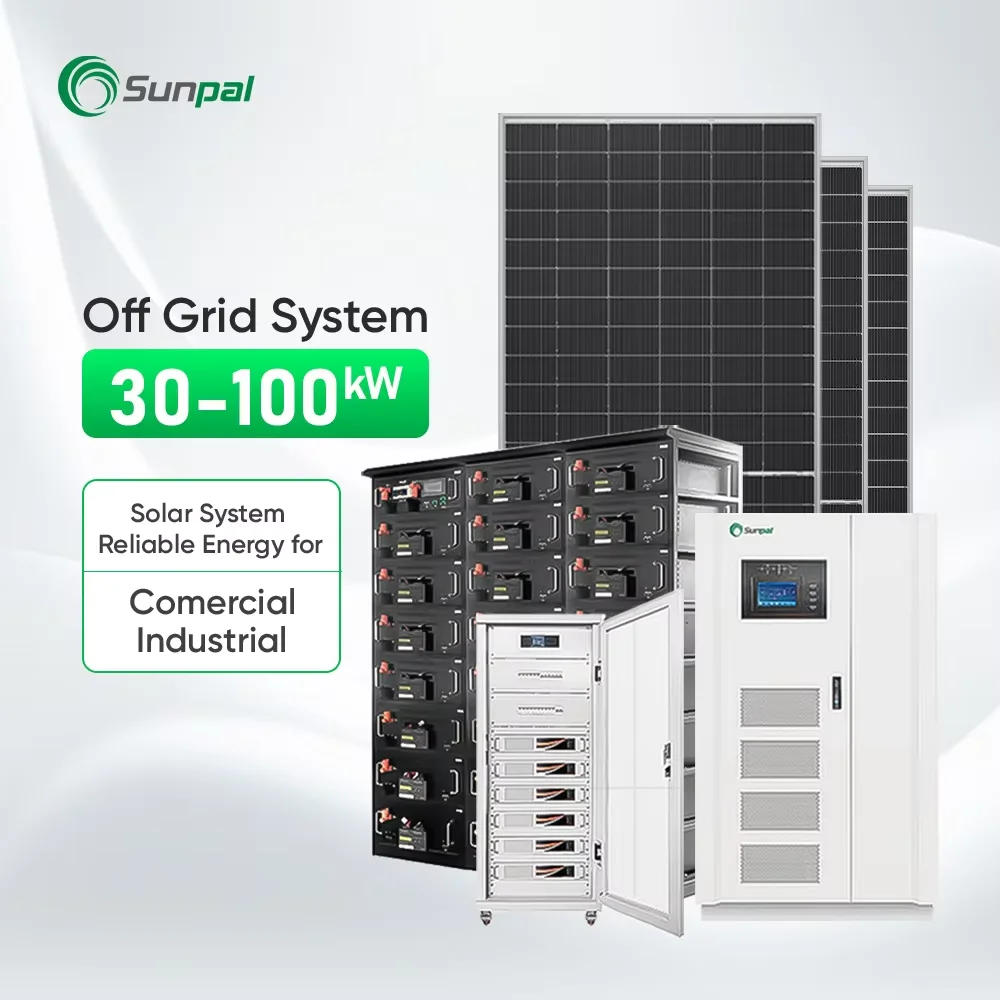 Sunpal Complete All in One Energy Storage System 30 50 70 100 KW Solar Panels System off Grid Kit