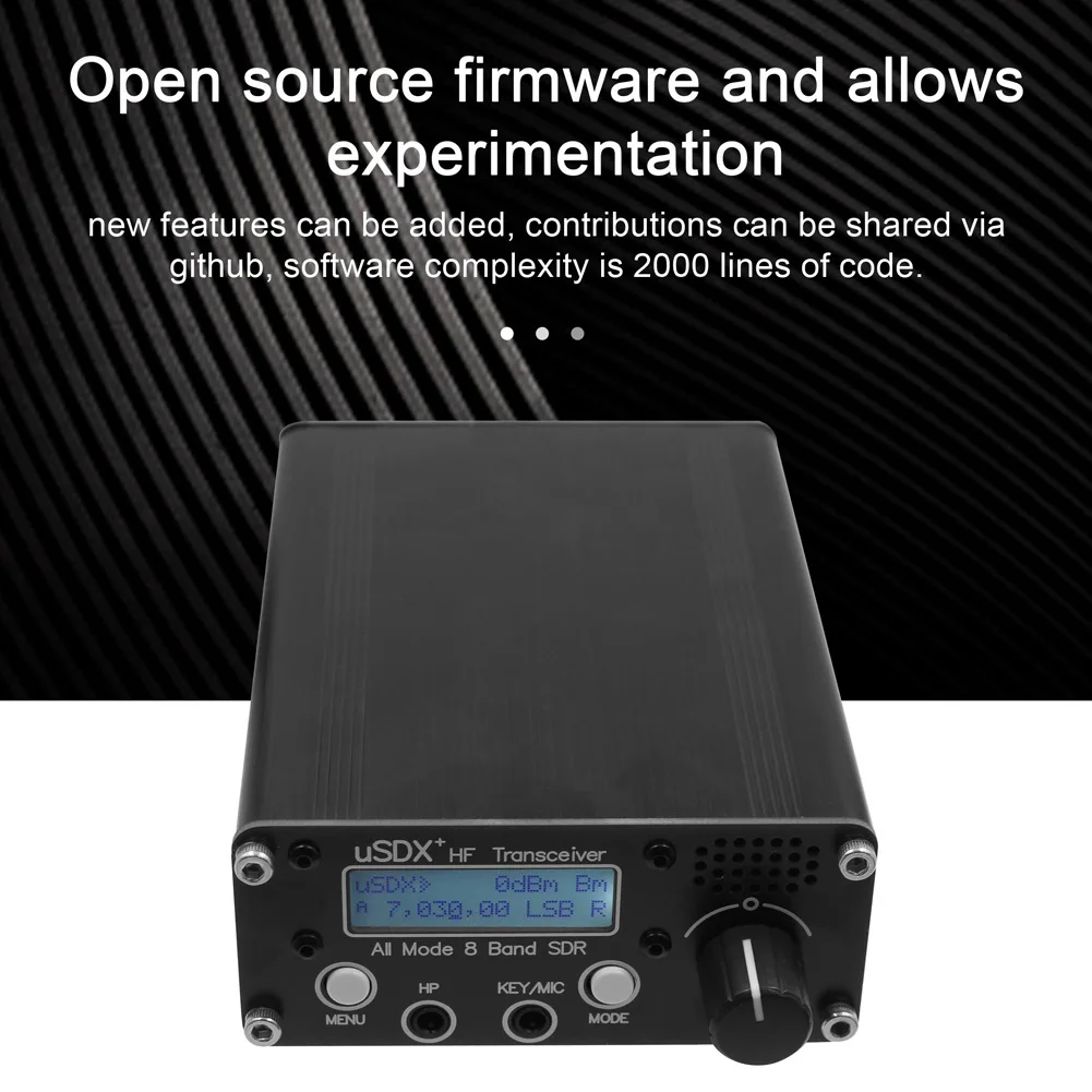 USDX+ 3W-5W QRP SSB/CW HFトランシーバー 8バンドSDRトランシーバー