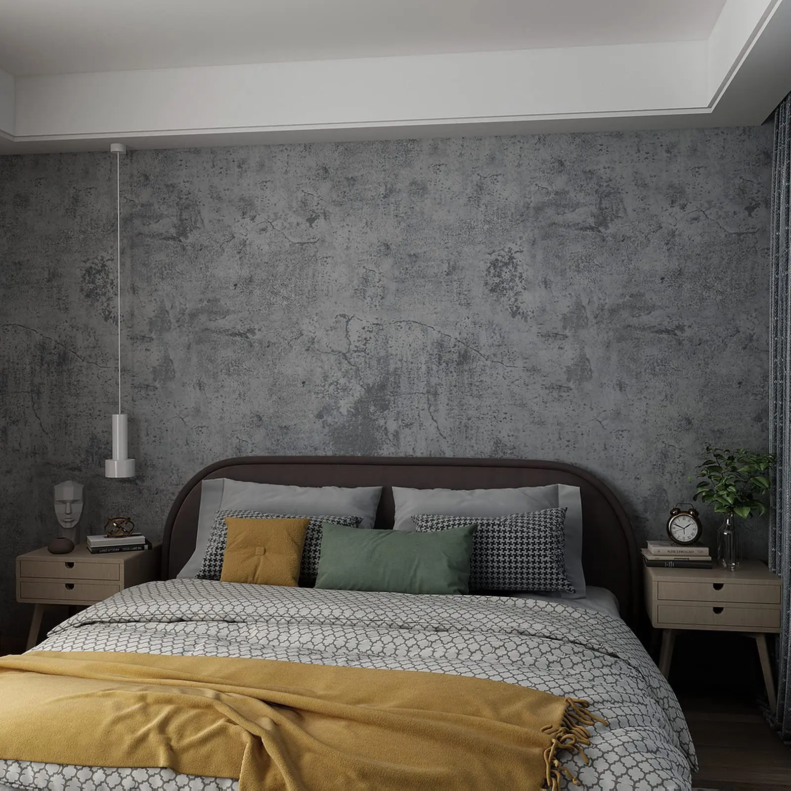 ORON DECO Thick Grey Concrete Wall Paper 3D Cement Wallpaper Peel and Stick Vinyl Textured Self-Adhesive Wall Sticker for Wall