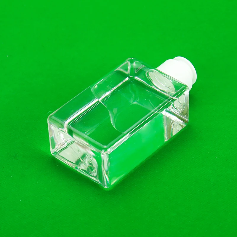 PET Bottle Flat Square Plastic with Flip Cap and Screen Printing 150ml Cosmetic Packaging Clear Oval Screw Cap Pet Bottle