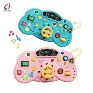 Chengji Kids Electronic Steering Wheel Toy Creative Cartoon Multifunctional Baby Busy Board for Toddlers Kids Montessori Toys