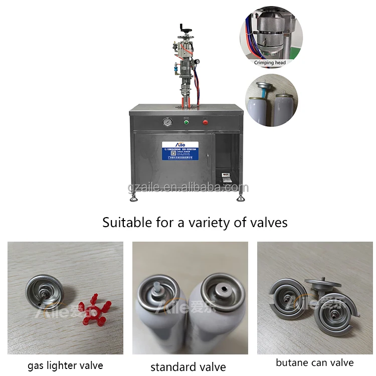 Manufacturer Semi Automatic Aerosol Can Sealing Machine Valve Crimping  Equipment  Tin Valve Crimper details
