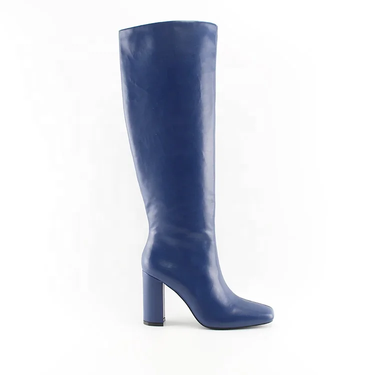 electric blue knee high boots