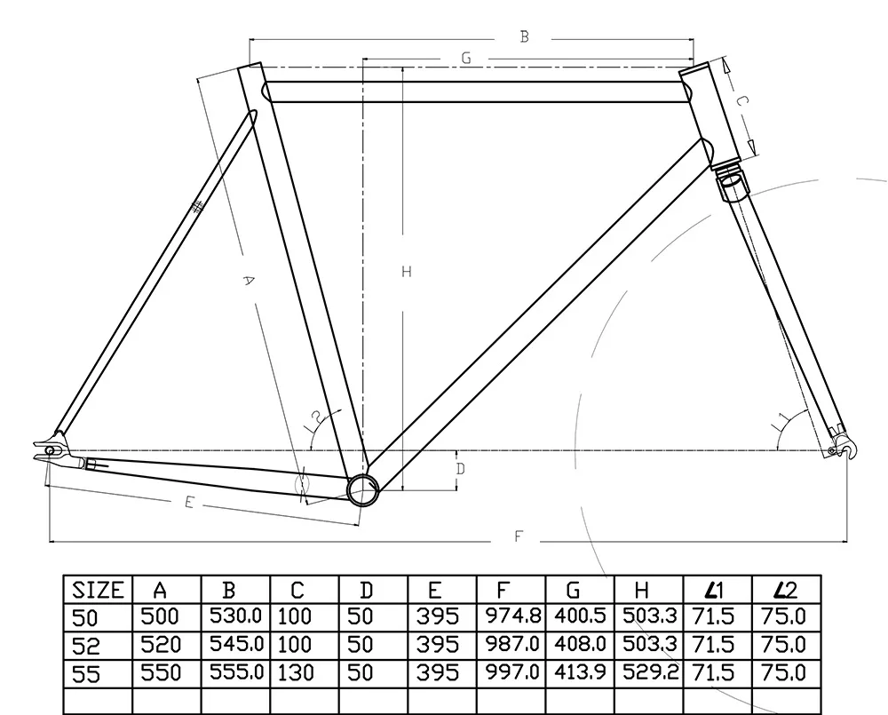 TSUNAMI SNM4130 Fixie Frame - Chromoly Steel 700C Performance