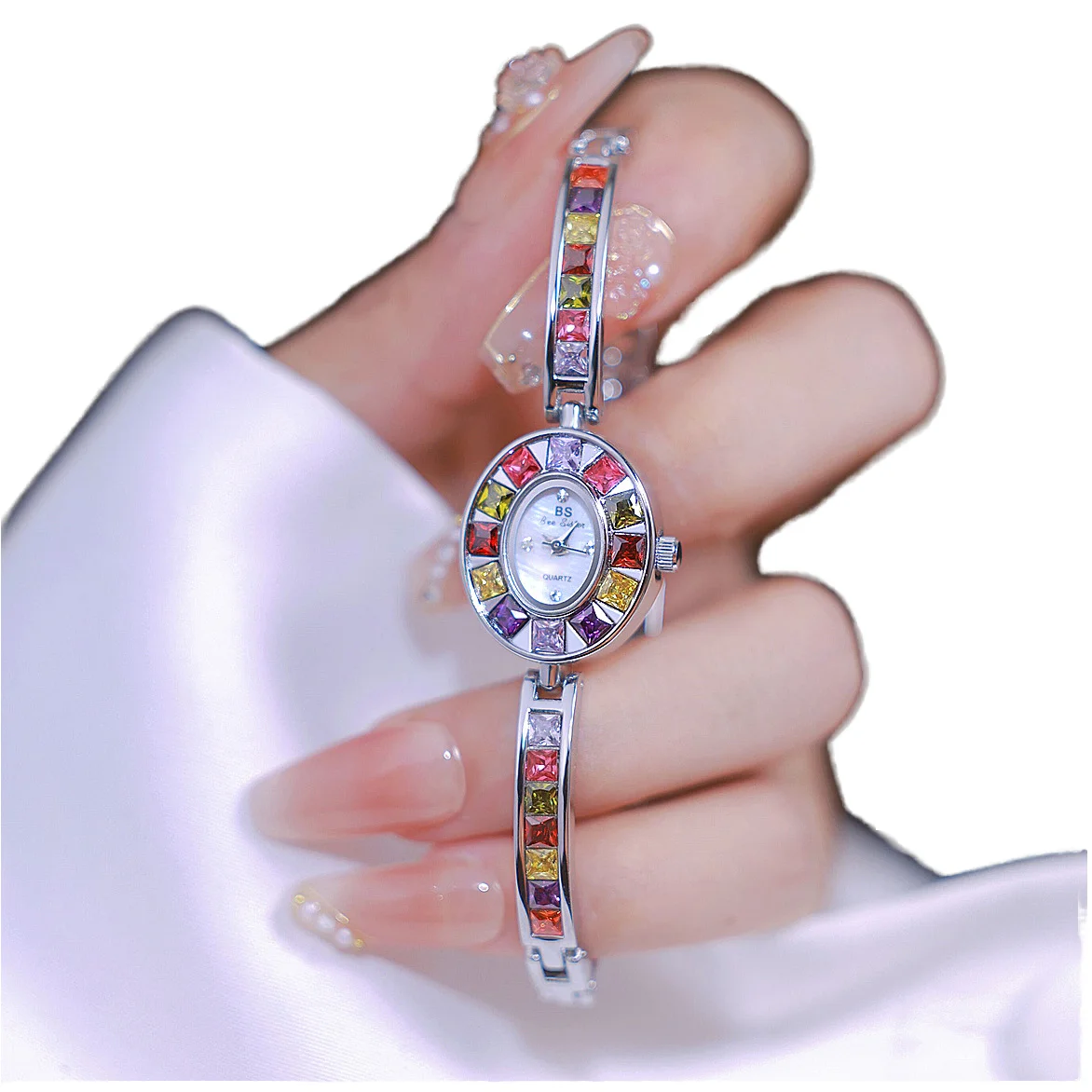 Elegant Luxury Zircon Quartz Watch for Women