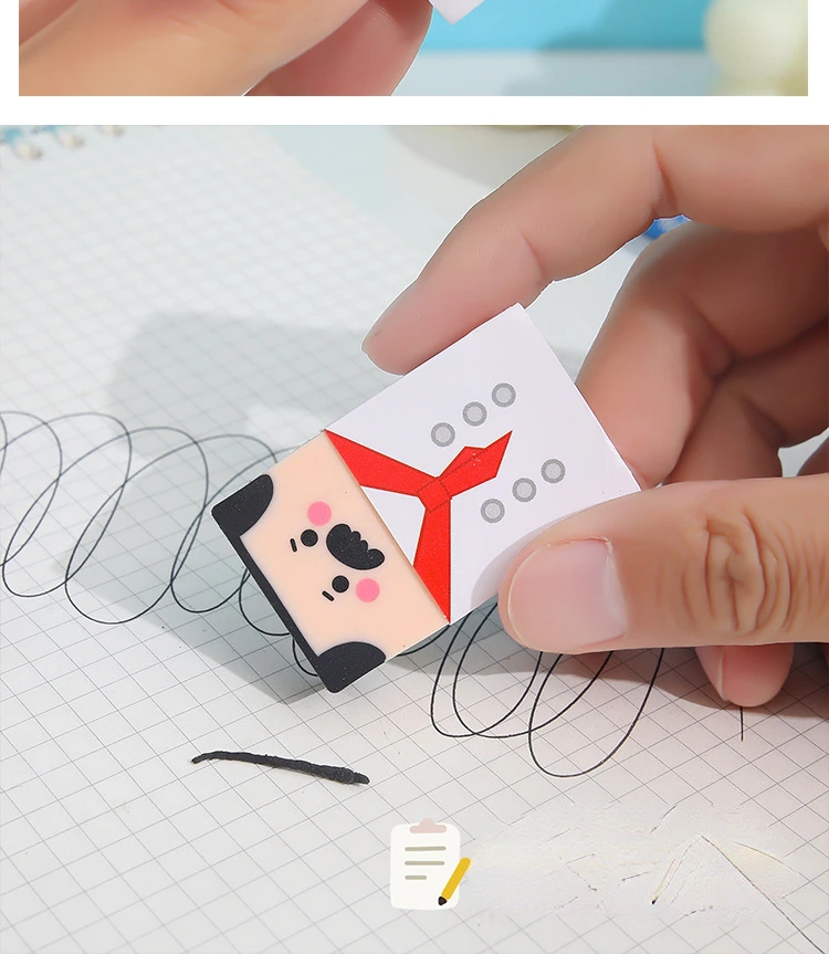 Customizable Cartoon Japanese Pencil Eraser – Fun Kawaii Stationery for ...